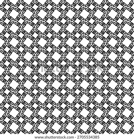 A detailed, monochromatic graphic displays a complex, repeating geometric design. The pattern features interlocking circular shapes forming a continuous, tessellating arrangement across the entire