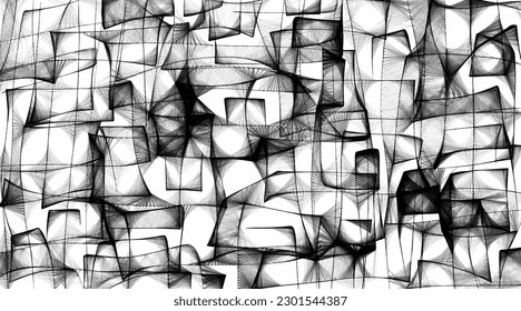 Detailed monochrome background, web, squares. Futurism. Vector background