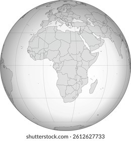 Detailed national location map of MAURITIUS within the great continent of Africa