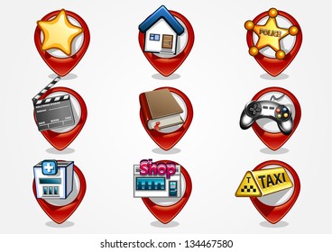 detailed navigation icons set 1