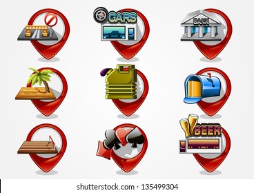 detailed navigation icons set 3