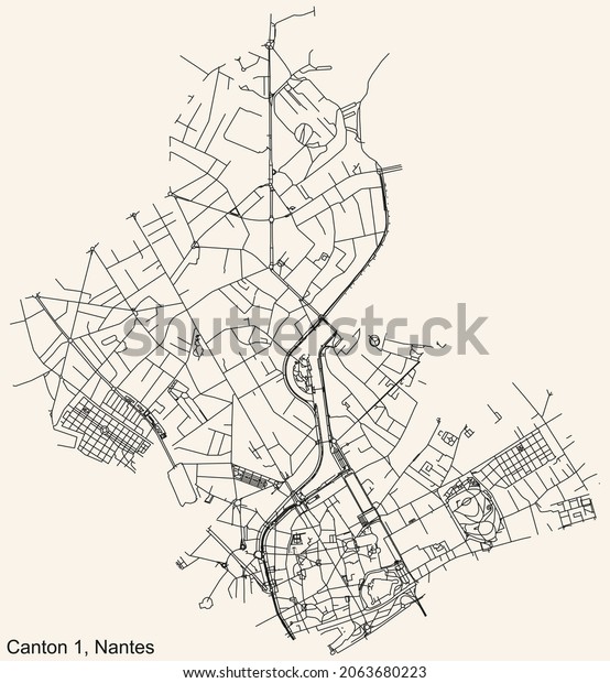 Detailed Navigation Urban Street Roads Map Stock Vector (royalty Free 