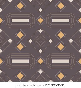 Proyecto detallado de laberinto octogonal inspirado en el arte de línea futurista retro y las formaciones concéntricas de múltiples capas