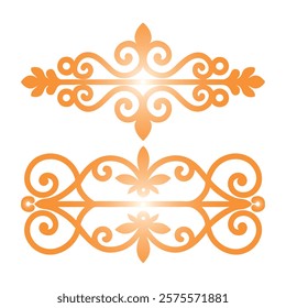 detailed orange flourishes for classic and sophisticated design projects