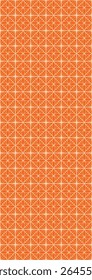 Detailed orange geometric pattern with repeating triangular and square shapes
