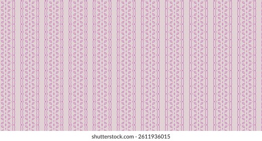 Detailed ornamental lace in deep pink on a muted background, offering a timeless, vintage feel.
