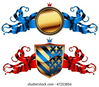 detailed ornate shields