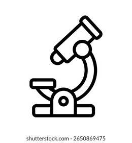 Um ícone de esboço detalhado do uso do laboratório de microscópio