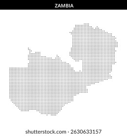 Detailed outline of Zambia's geographical borders