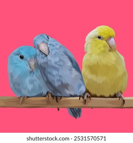 Detailed Parrot Bird Illustration in vector art style