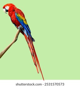 Detailed Parrot Bird Illustration in vector art style