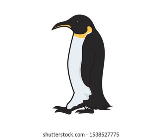Detailed Penguin with Walking Gesture Illustration