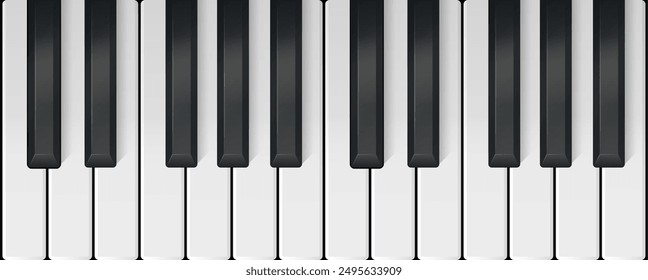 Detailed piano keyboard with black and white keys, ideal for music enthusiasts and players