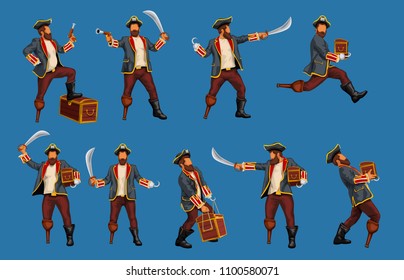 detailed pirate set