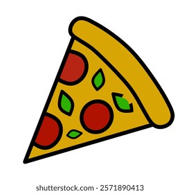 Detailed pizza vector illustration, ideal for food, restaurant, and culinary designs