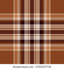 Detailed plaid pattern in warm brown tones. Versatile texture for backgrounds, fabrics, designs. Evokes tradition and cozy comfort. Use for fashion, or decorative elements.