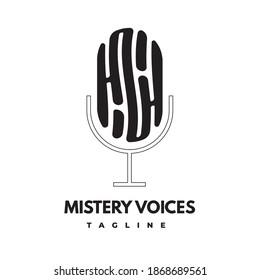 detailed podcast logo design template