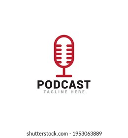 Detailed podcast logo icon  template.