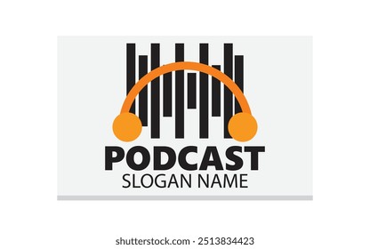 Detailed podcast logo template Free Vector shutter stock