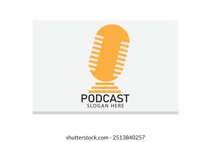 Detailed podcast logo template Free Vector shutter stock