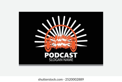 Vector gratis de Plantilla de logo de podcast detallado	
