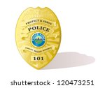 Detailed Police badge vector