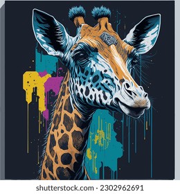 Detailed print of animal,t-shirt design