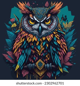 Detailed print of animal,t-shirt design