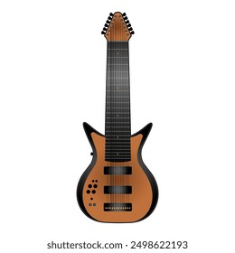 Detailed and professional electric guitar illustration in a trendy and contemporary vector design for music and rock culture. Classic and elegant icon for musical entertainment