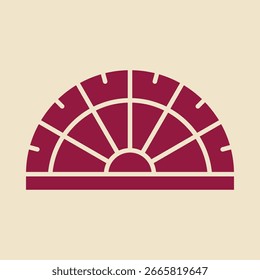 Detailed Protractor rot trendy nützlichen Vektor Illustration Design attraktiv bunt background.eps