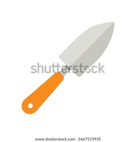 Detailed putty knife drawing suitable for painting repair construction and home improvement tool visuals Vector illustration on white background.