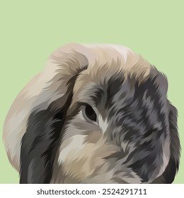 Detailed Rabbit Illustration in vector style