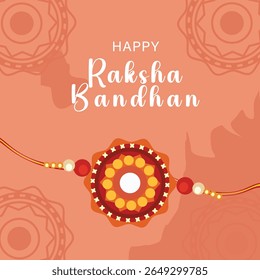 Ilustração detalhada Raksha Bandhan com design intrincado Rakhi