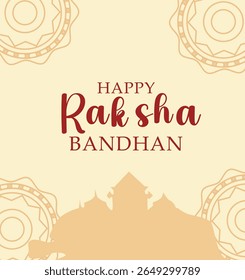 Ilustração detalhada Raksha Bandhan com design intrincado Rakhi
