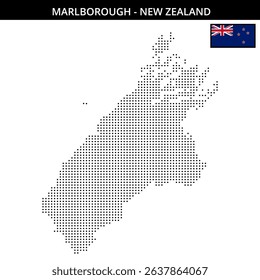 Detailed raster map of Marlborough New Zealand