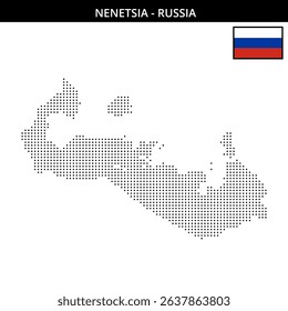 Detailed raster map representation of Nenetsia