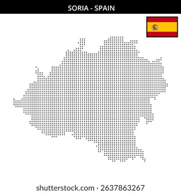 Detailed raster map showcasing Soria in Spain