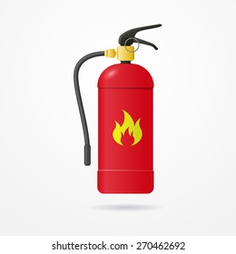 Detailed Realistic Fire Extinguisher Emergency Flame Stock Vector ...