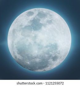 Detailed of Realistic full moon. vector illustration.