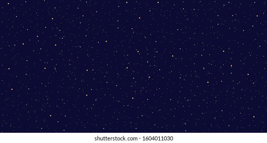 Detailed realistic night starry blue sky. Cosmos concept. Galaxy explosion. Stars in space abstract. Astronomy beauty pattern. Congratulations or invitation background. Vector illustration