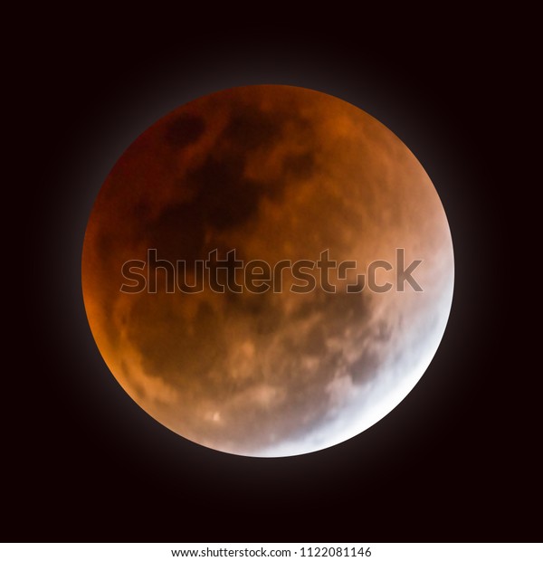 Detailed of Realistic red blood full moon.\
vector illustration.