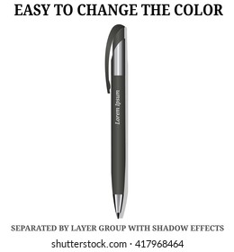Detailed realistic vector Pen icon. Illustration isolated from background.