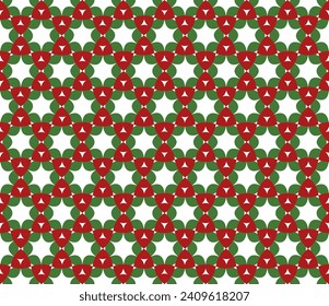 Detailed red circle pattern with empty space.