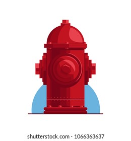 Detailed red fire ground hydrant