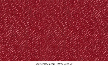 Uma textura de couro vermelho detalhado cria um pano de fundo luxuoso. Ideal para adicionar um toque de sofisticação e elegância a qualquer projeto de design ou apresentação visual.