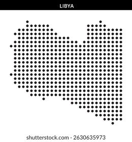 Detailed representation of Libya's map outline