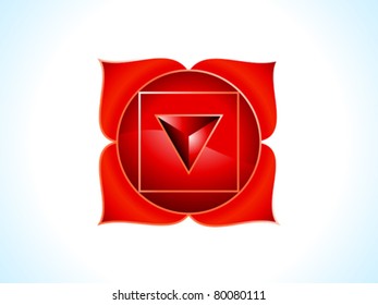 detailed root chakra vector illustration