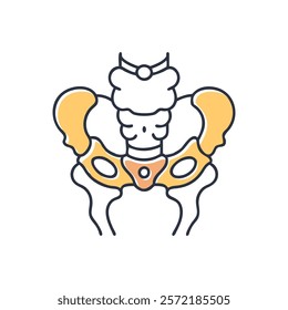 Detailed Sacroiliac Joint Anatomy Icon Design