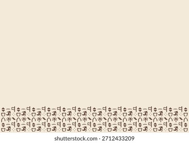 Eine detaillierte Vektorgrafik des saudischen Gründungstages mit einem aufragenden Falken über komplizierten Erbmustern auf beigem Hintergrund. Perfekt für patriotisches Branding und nationale Tagesdesigns.