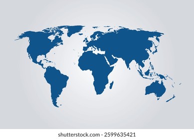 A detailed and scalable world map vector, perfect for business presentations, educational materials, travel infographics, and geographic projects.